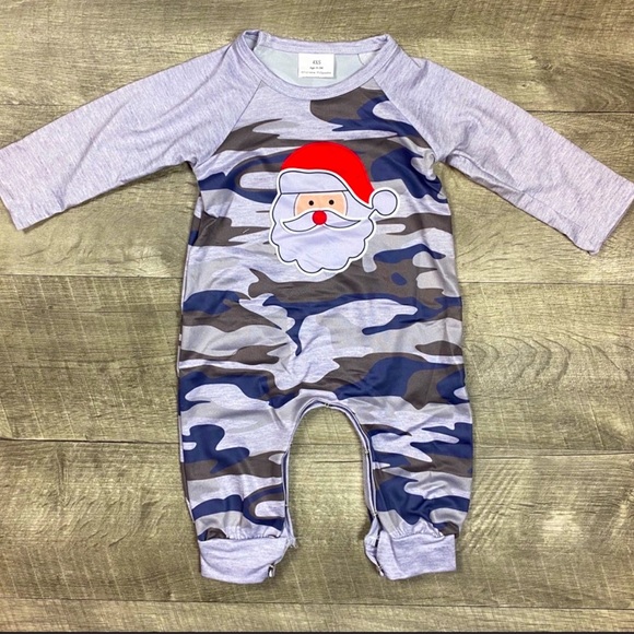 Artisan Other - Baby Boy Santa Christmas One Piece Romper Size 0-3 months